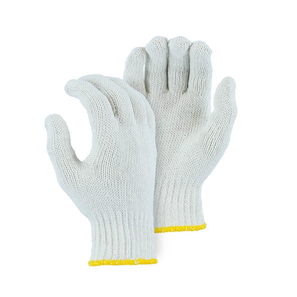 cotton knitted gloves white