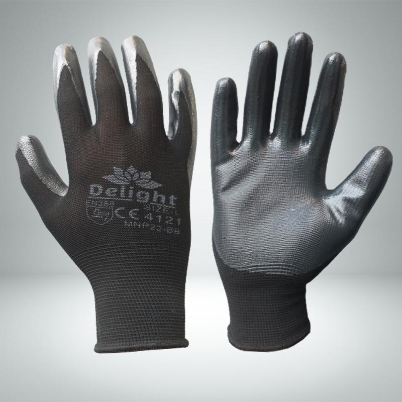 nitrile palm coated gloves