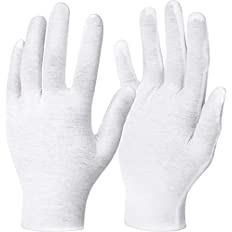 white hosiery gloves